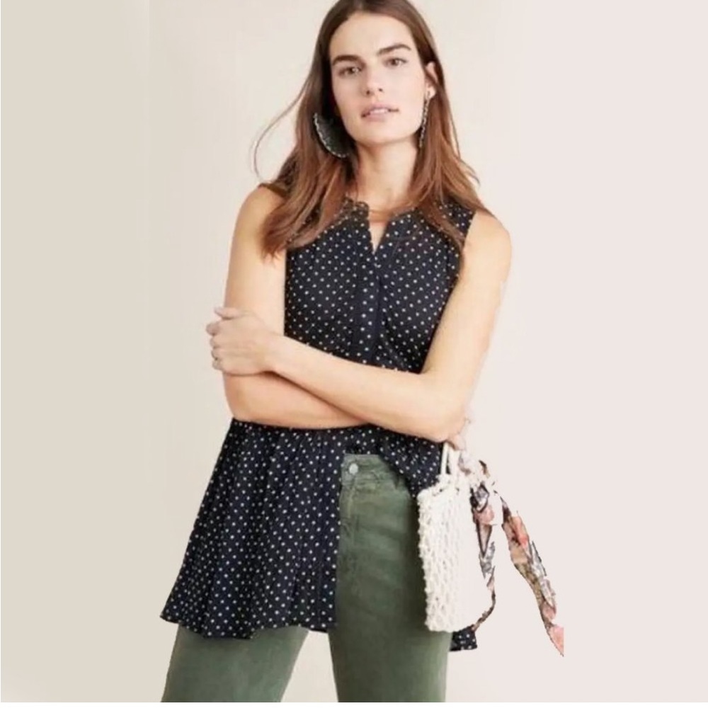 Anthropologie Nia Polka Dot Tunic